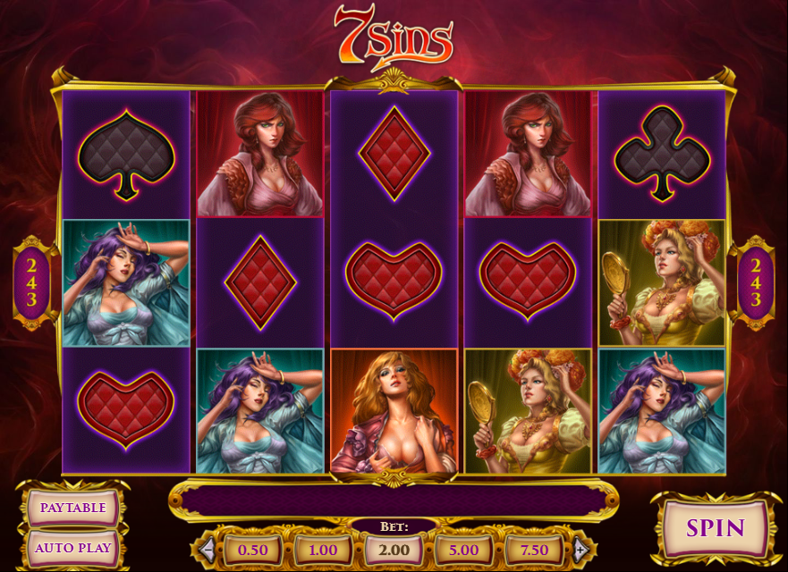 screenshot of the game screen of 7 Sins slot