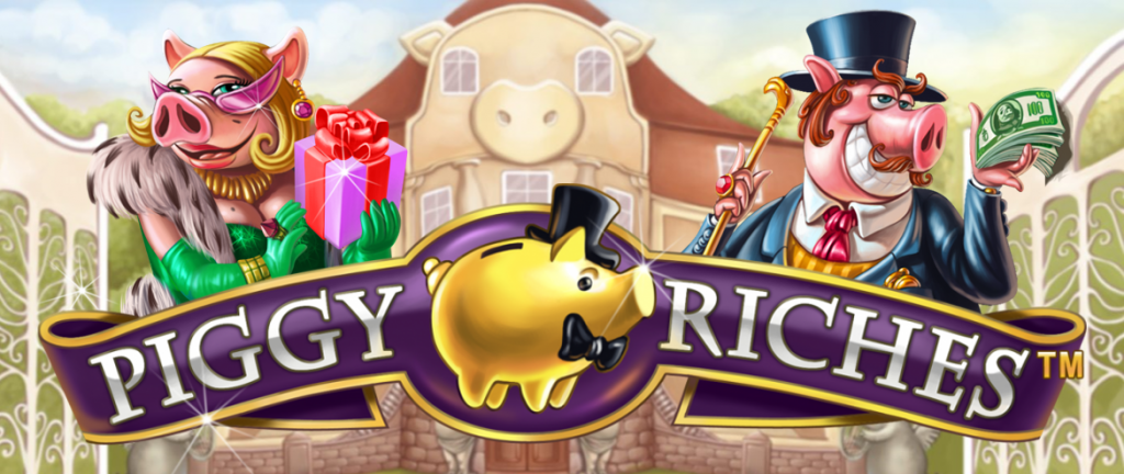 piggy riches slot logo banner