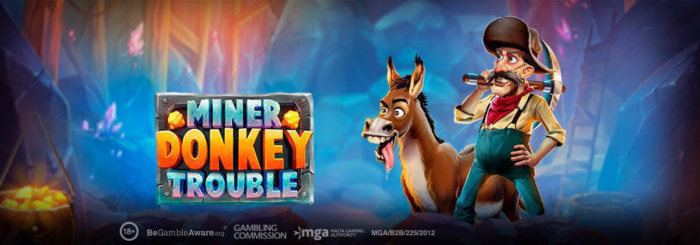 miner donkey trouble slot banner