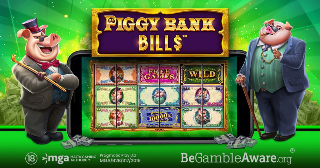 piggy bank bills slot logo