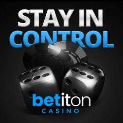 image promoting responsible gaming at betiton online casino saying "stay in control"