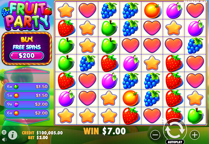 fruit party slot screenshot