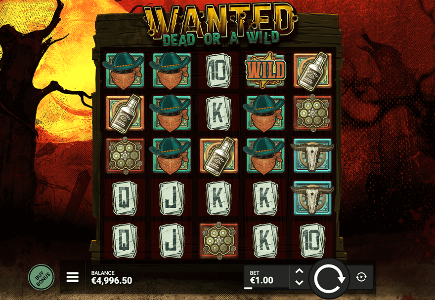 wanted dead or a wild slot screenshot