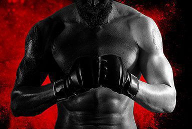mma figher with red splash in the background for ufc betting