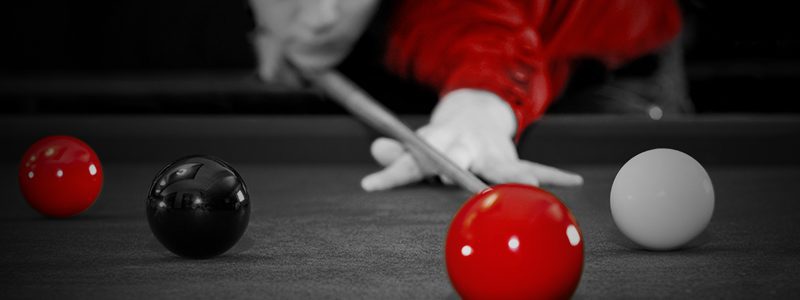 man playing snooker