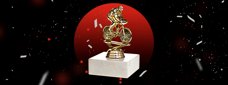 golden cycling trophy