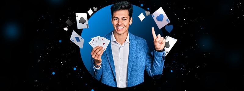 blackjack trainer holding cards