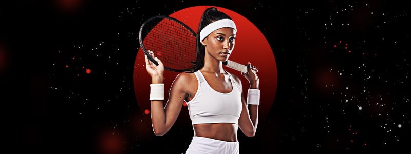 female tennis player holding a racket